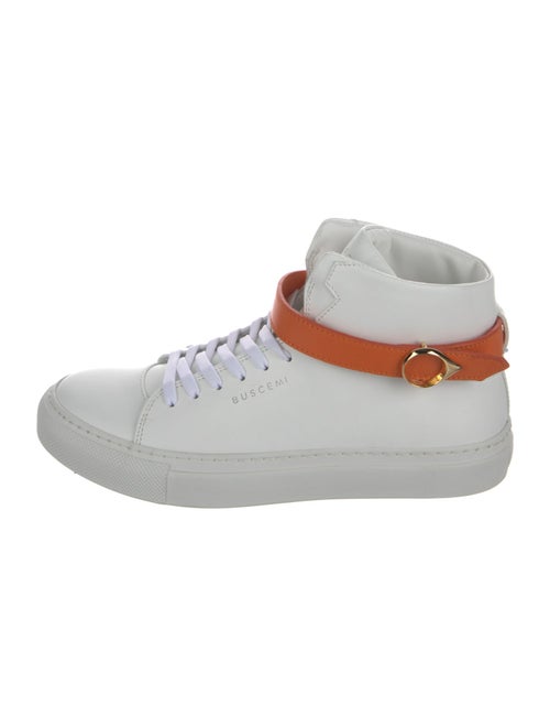 Buscemi Leather Colorblock Pattern Sneakers