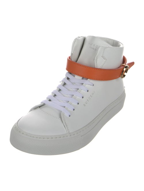 Buscemi Leather Colorblock Pattern Sneakers