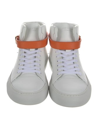 Buscemi Leather Colorblock Pattern Sneakers
