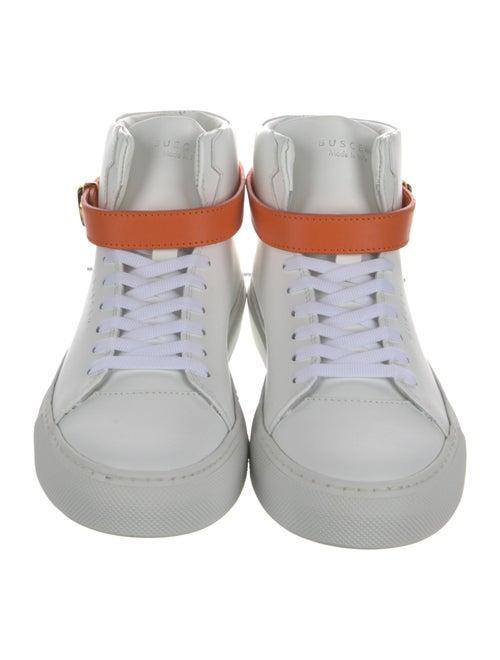 Buscemi Leather Colorblock Pattern Sneakers