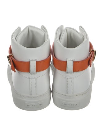 Buscemi Leather Colorblock Pattern Sneakers
