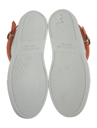 Buscemi Leather Colorblock Pattern Sneakers