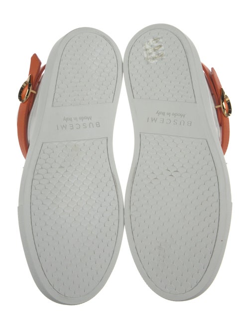 Buscemi Leather Colorblock Pattern Sneakers