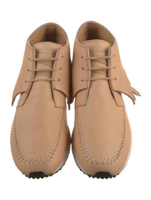 Buscemi Leather Studded Accents Lace-Up Boots