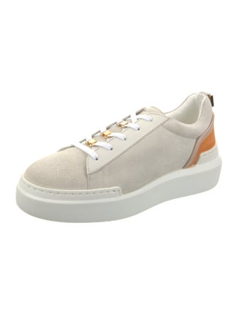 Buscemi Suede Colorblock Pattern Sneakers