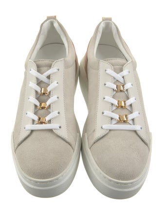 Buscemi Suede Colorblock Pattern Sneakers