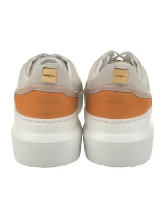 Buscemi Suede Colorblock Pattern Sneakers