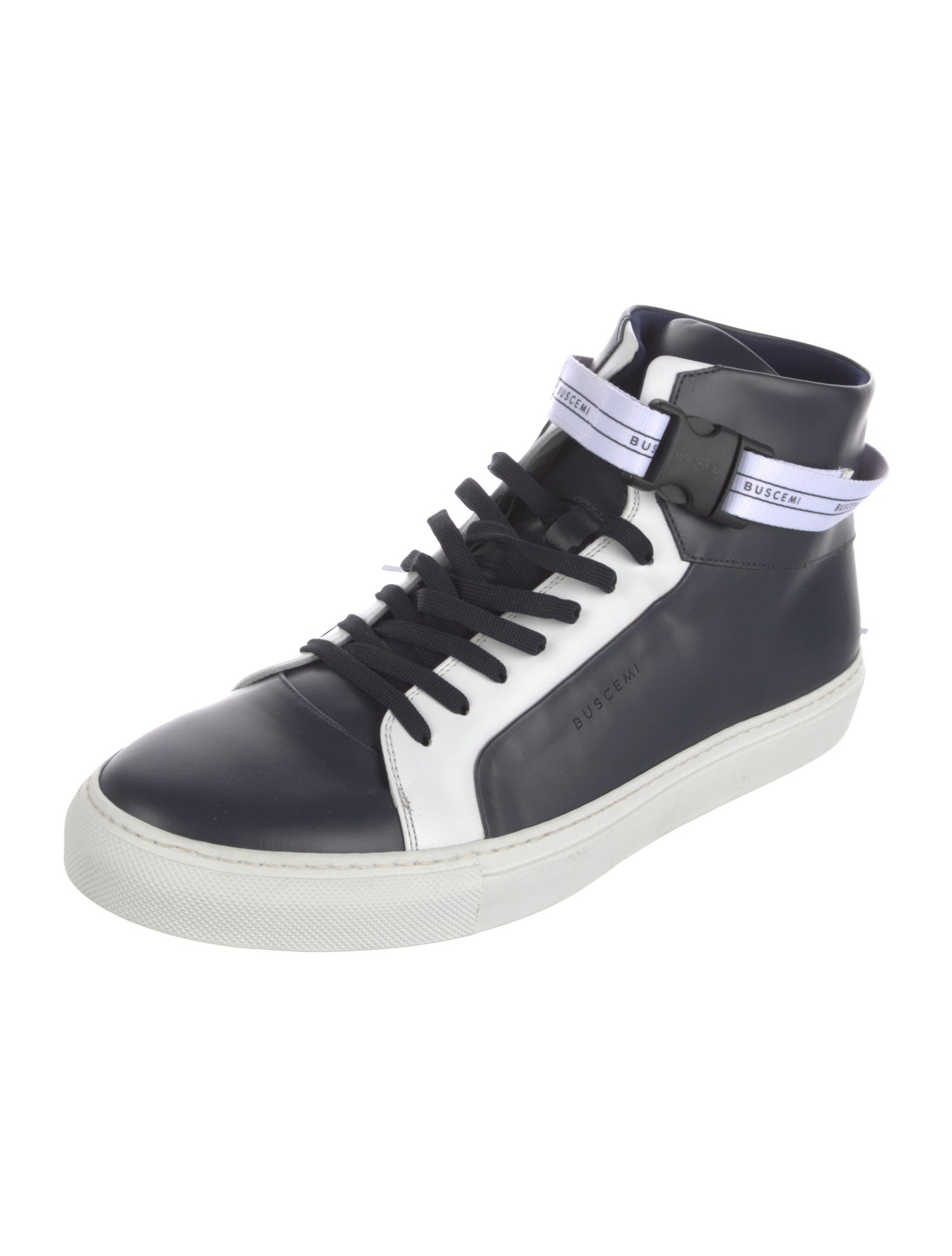 Buscemi Leather Colorblock Pattern Sneakers