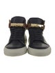 Buscemi Leather Colorblock Pattern Sneakers
