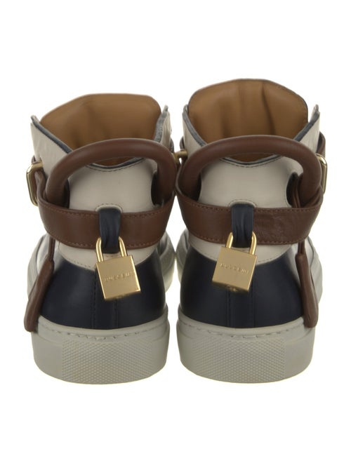 Buscemi Leather Colorblock Pattern Sneakers