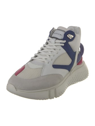Buscemi Leather Colorblock Pattern Sneakers