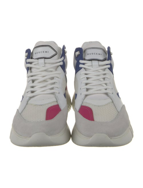 Buscemi Leather Colorblock Pattern Sneakers