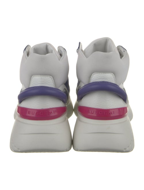 Buscemi Leather Colorblock Pattern Sneakers