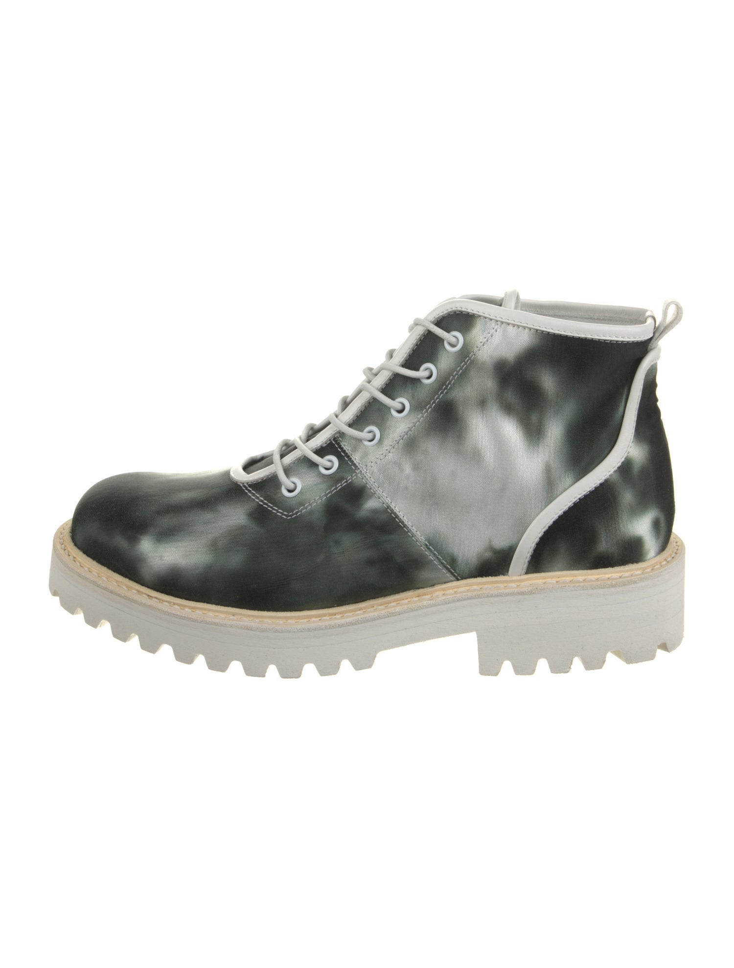 Buscemi Canvas Printed Lace-Up Boots w/ Tags