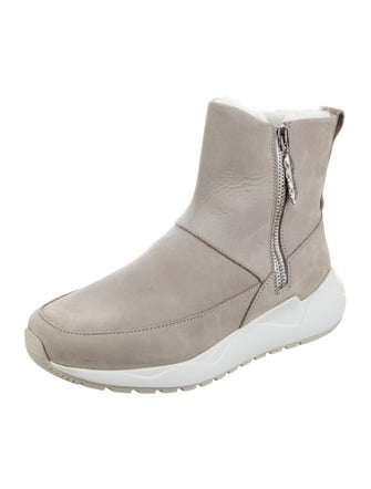 Buscemi Suede Colorblock Pattern Boots