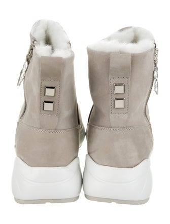 Buscemi Suede Colorblock Pattern Boots