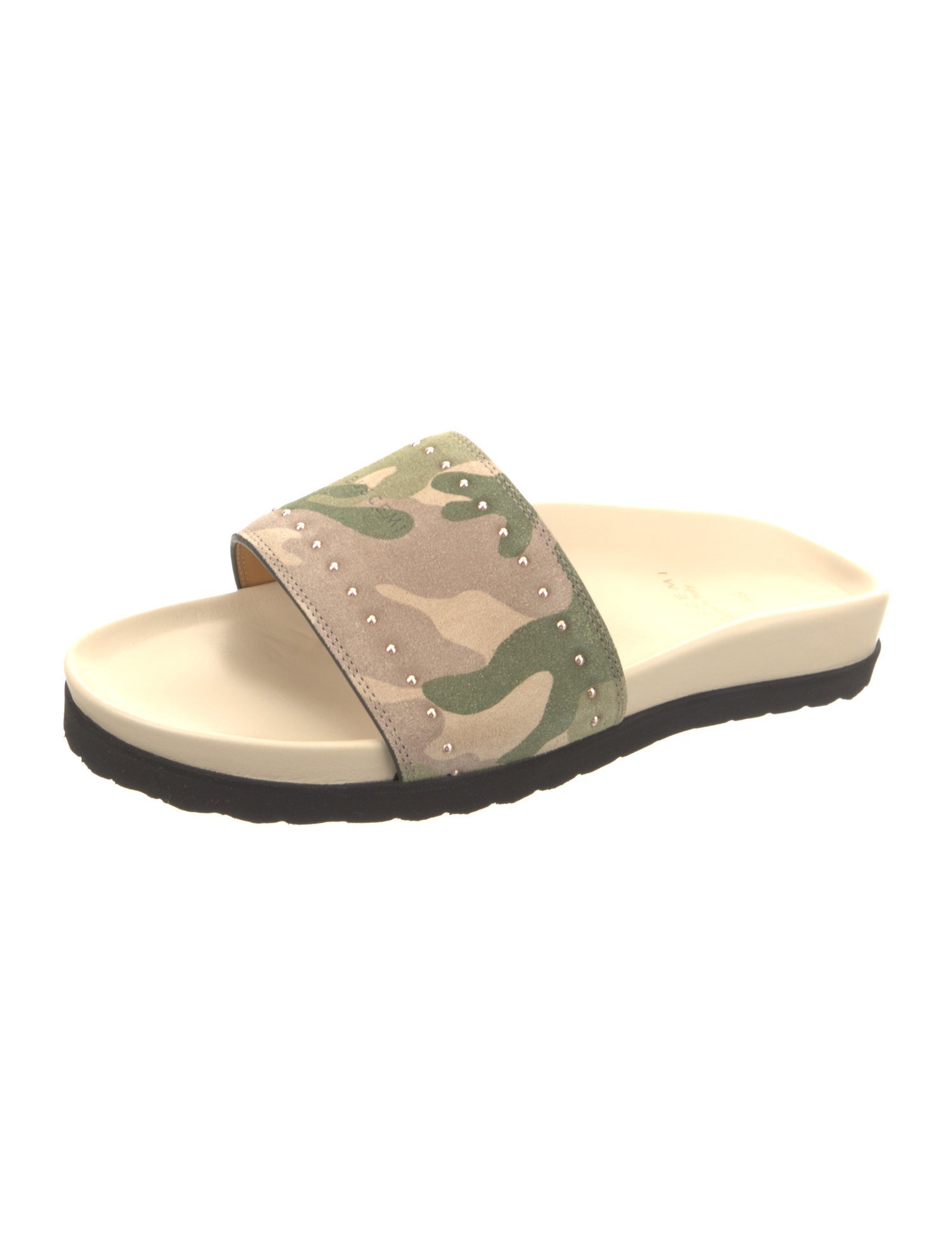 Buscemi Suede Camouflage Print Slides w/ Tags