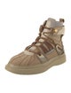 Buscemi Leather Colorblock Pattern Hiking Boots