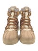 Buscemi Suede Colorblock Pattern Hiking Boots