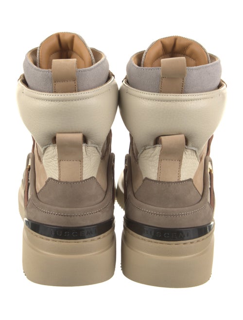 Buscemi Suede Colorblock Pattern Hiking Boots