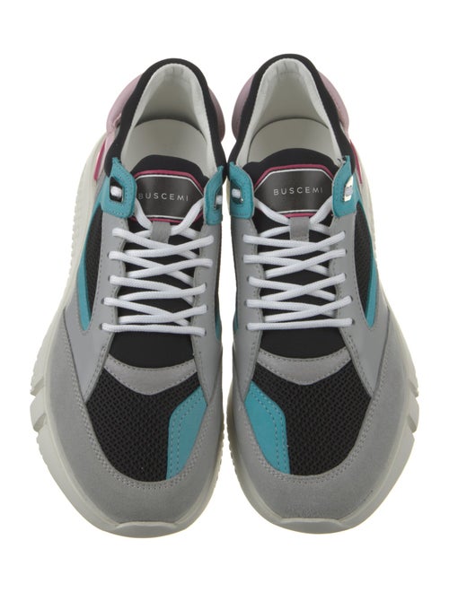 Buscemi Leather Colorblock Pattern Athletic Sneakers