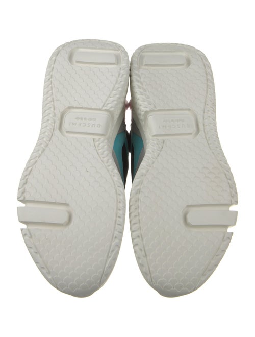 Buscemi Leather Colorblock Pattern Athletic Sneakers