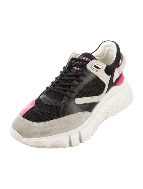 Buscemi Leather Colorblock Pattern Sneakers