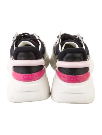 Buscemi Leather Colorblock Pattern Sneakers