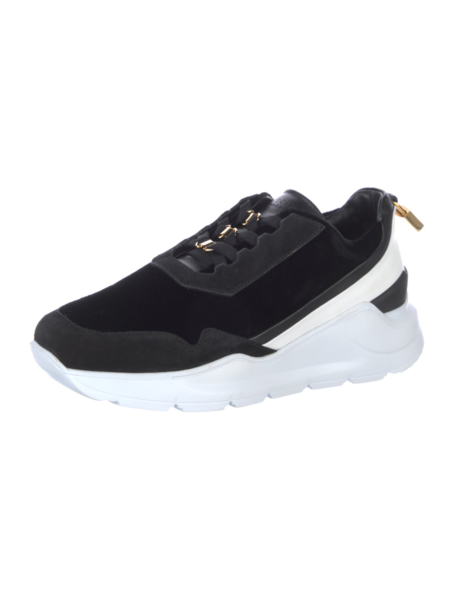 Buscemi Leather Colorblock Pattern Sneakers