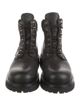Buscemi Leather Combat Boots