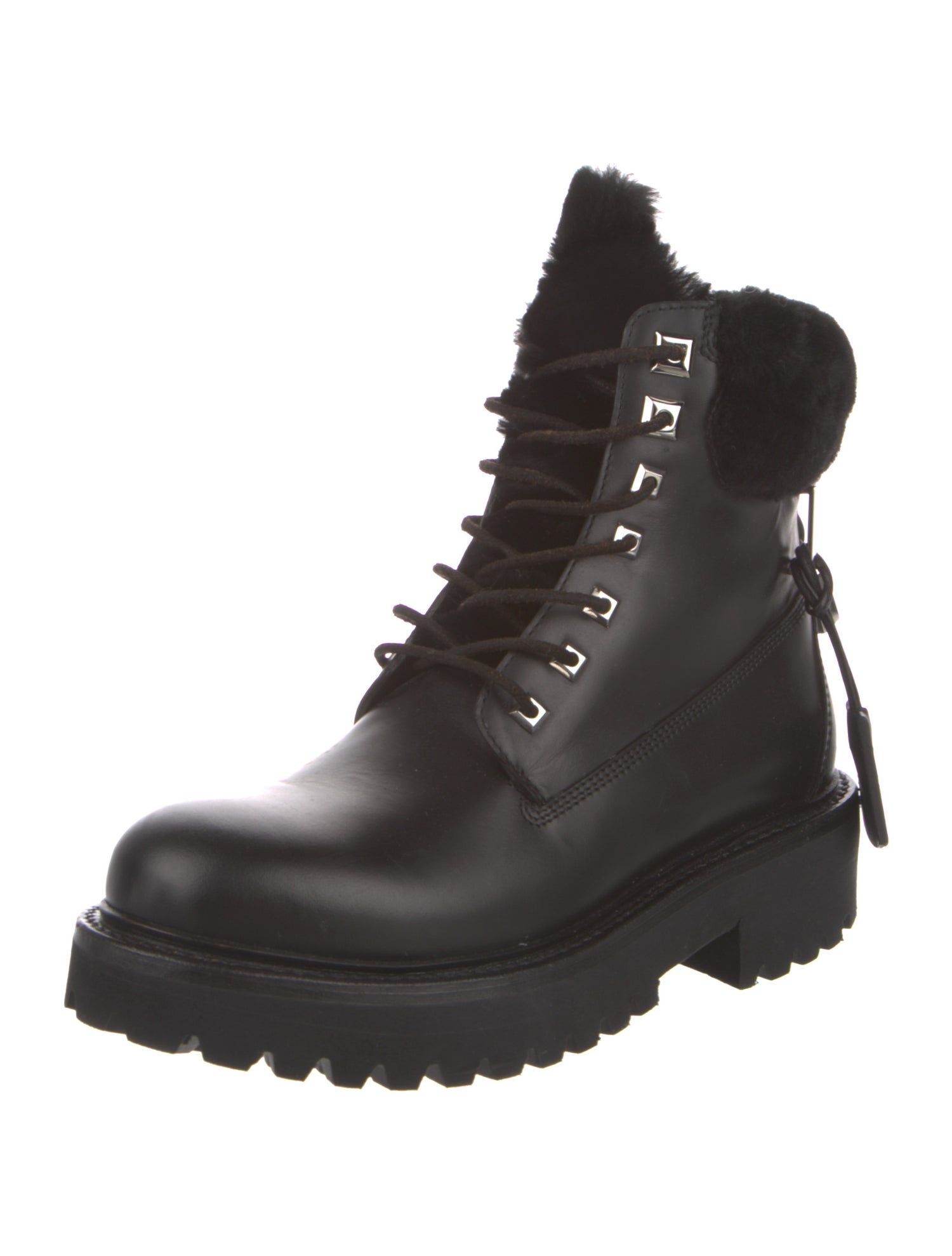 Buscemi Leather Combat Boots