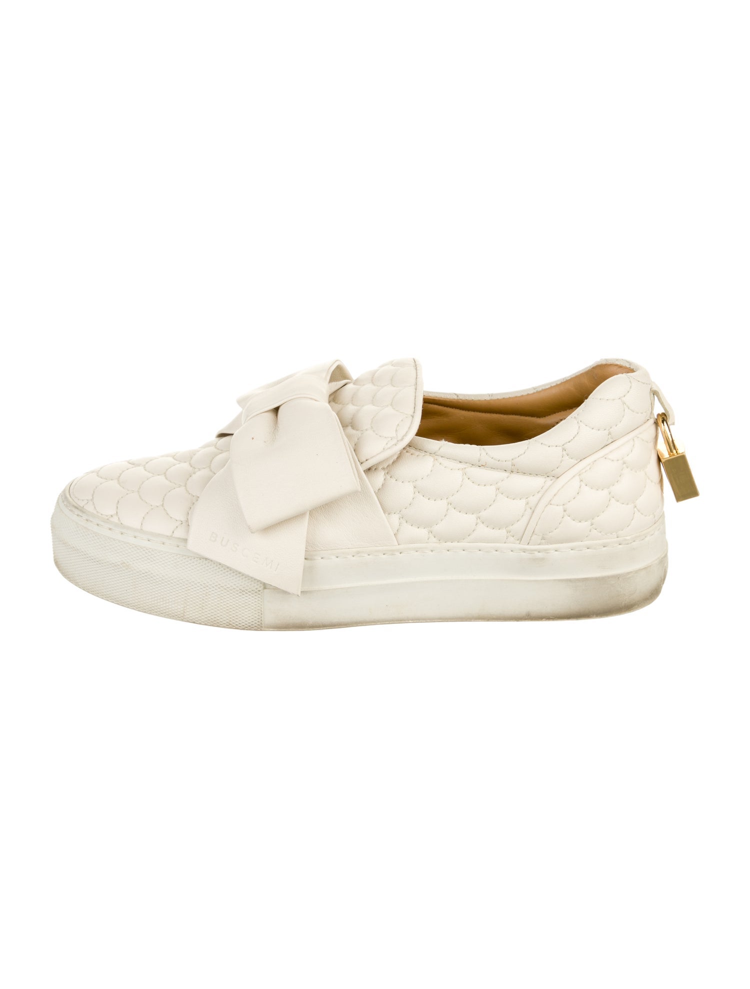 Buscemi Leather Bow Accents Sneakers