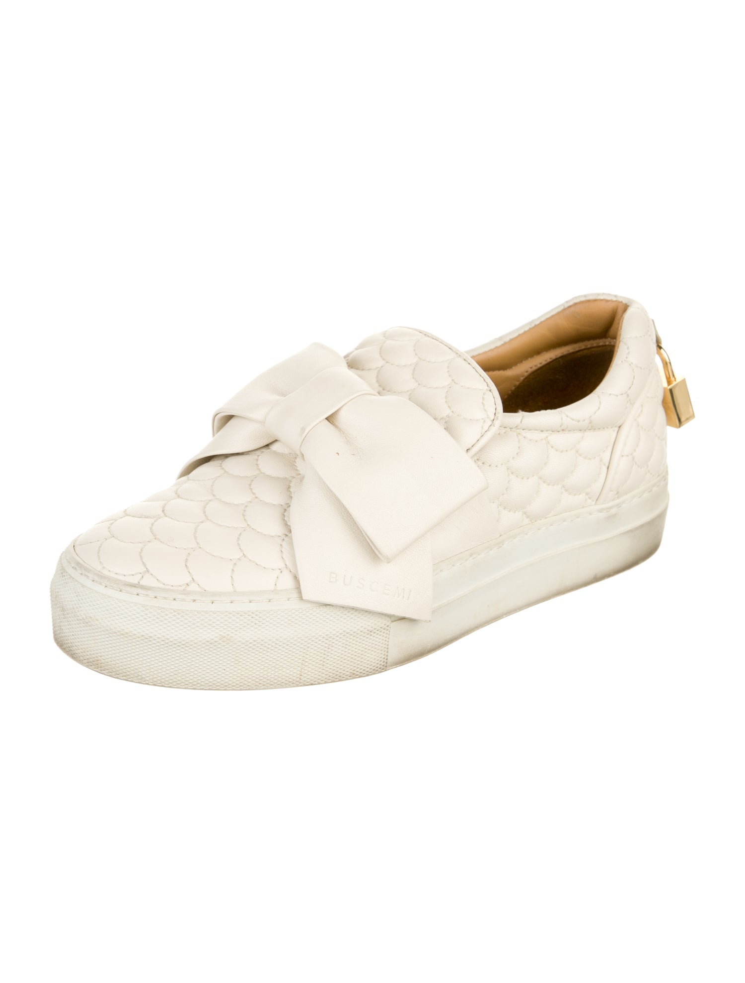 Buscemi Leather Bow Accents Sneakers