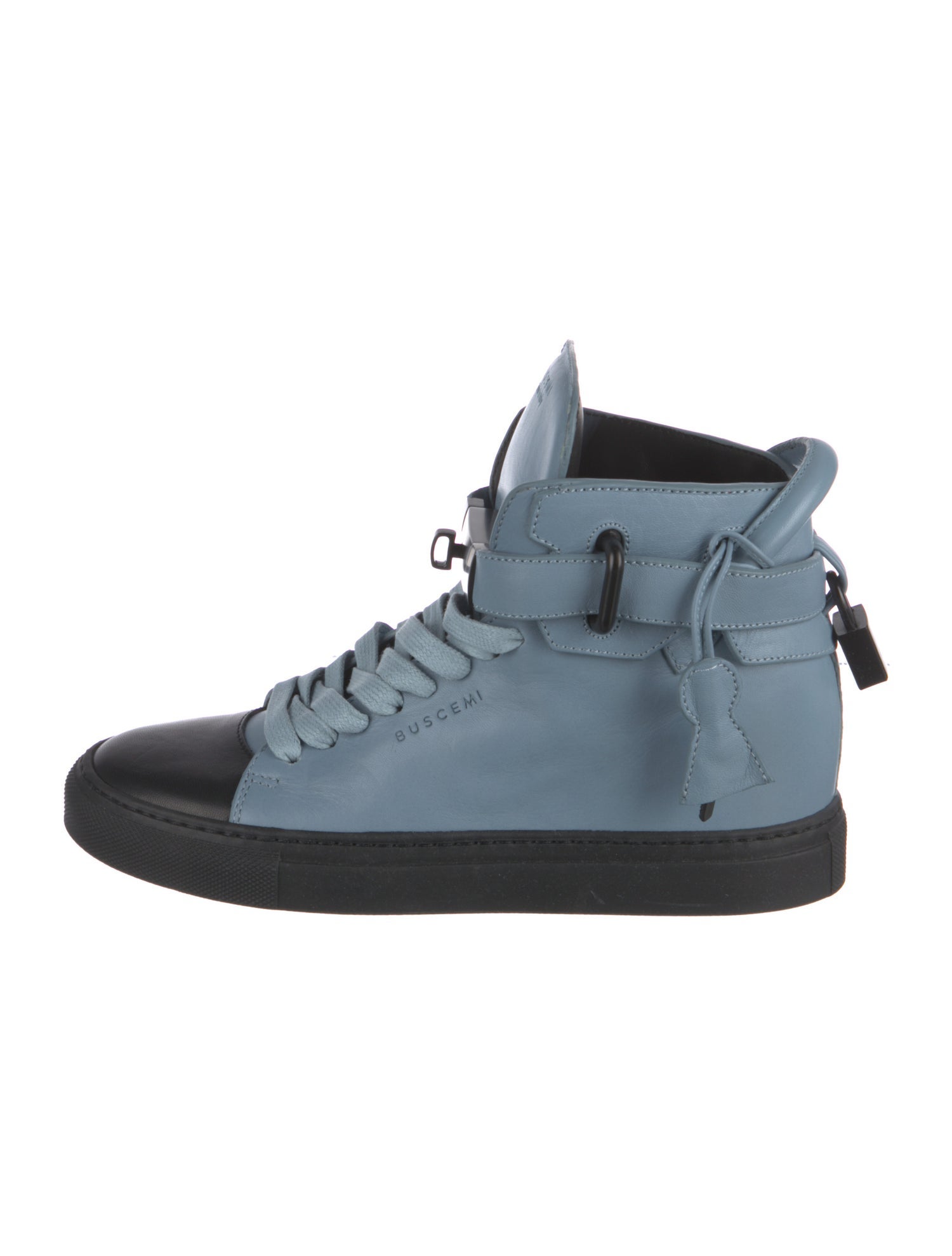 Buscemi Leather Colorblock Pattern Sneakers