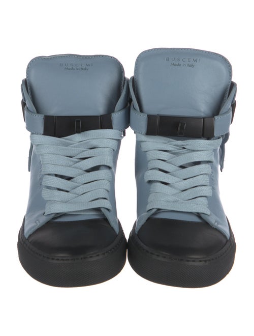 Buscemi Leather Colorblock Pattern Sneakers