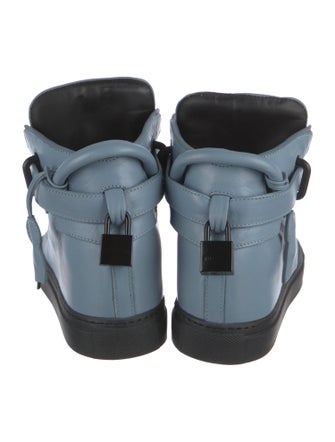 Buscemi Leather Colorblock Pattern Sneakers