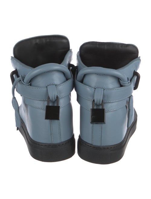 Buscemi Leather Colorblock Pattern Sneakers