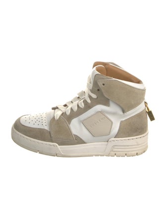 Buscemi Leather Colorblock Pattern Sneakers