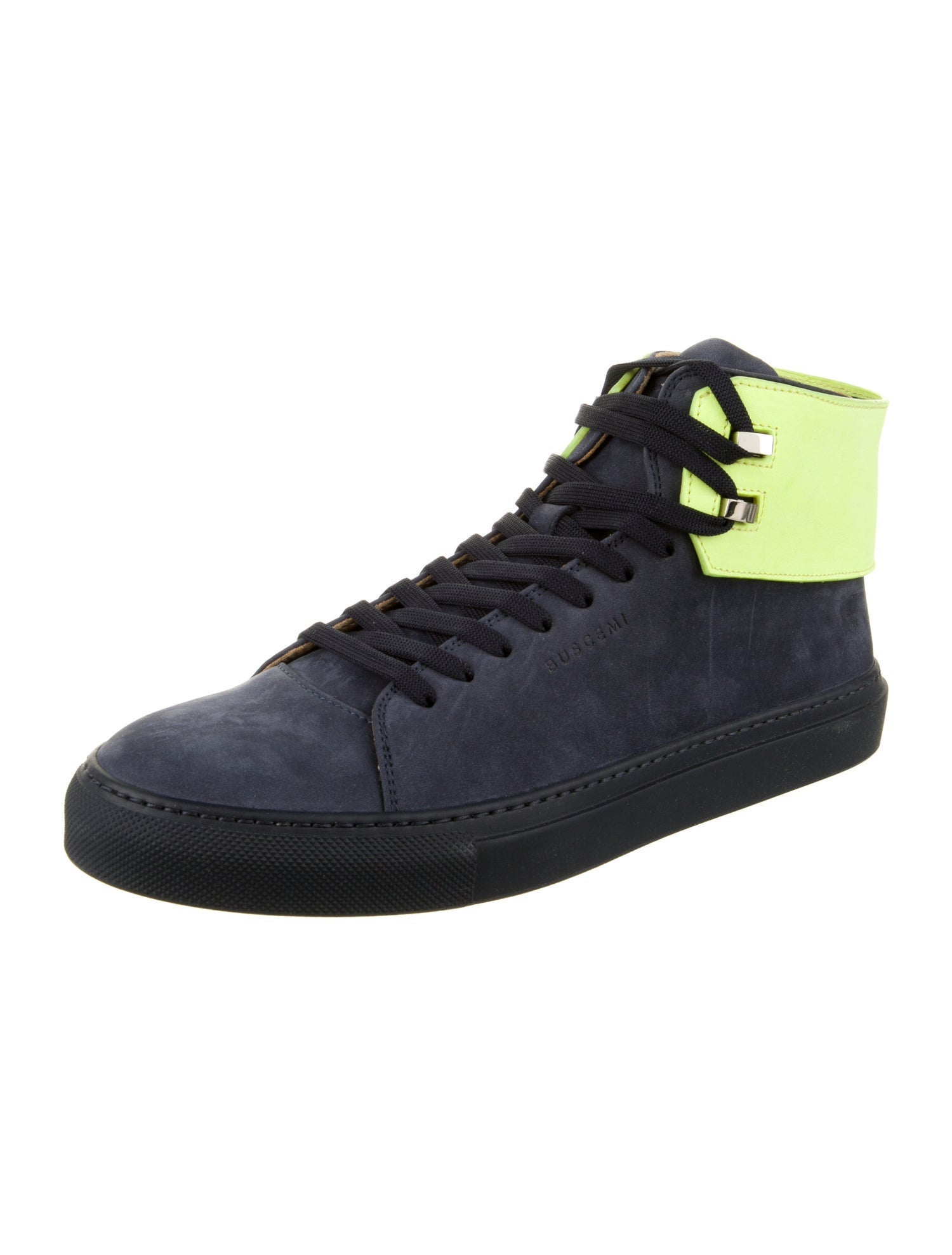 Buscemi Suede Colorblock Pattern Sneakers