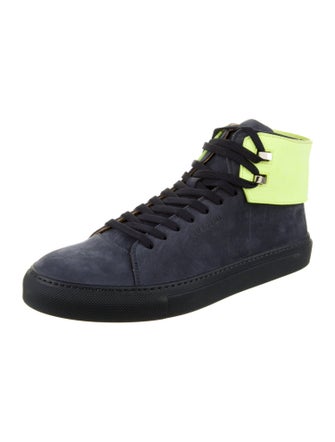 Buscemi Suede Colorblock Pattern Sneakers