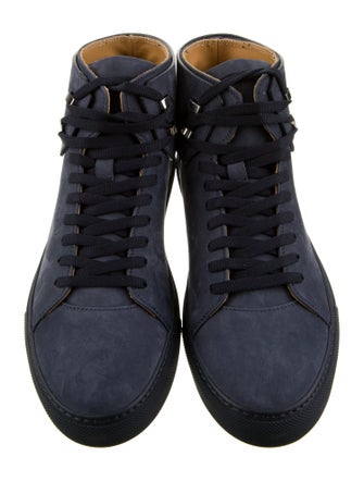 Buscemi Suede Colorblock Pattern Sneakers