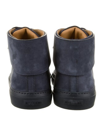 Buscemi Suede Colorblock Pattern Sneakers