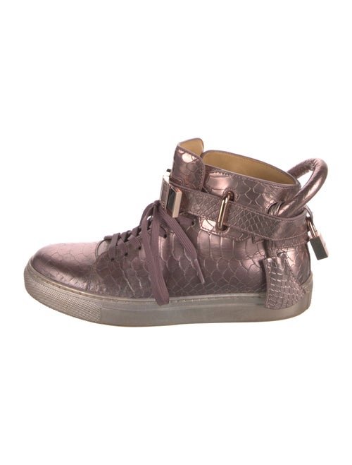 Buscemi Embossed Leather Sneakers