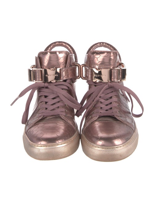 Buscemi Embossed Leather Sneakers
