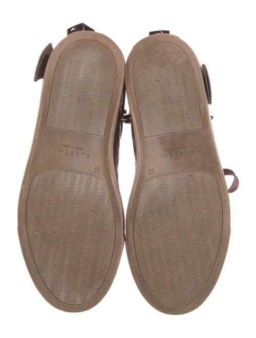 Buscemi Embossed Leather Sneakers