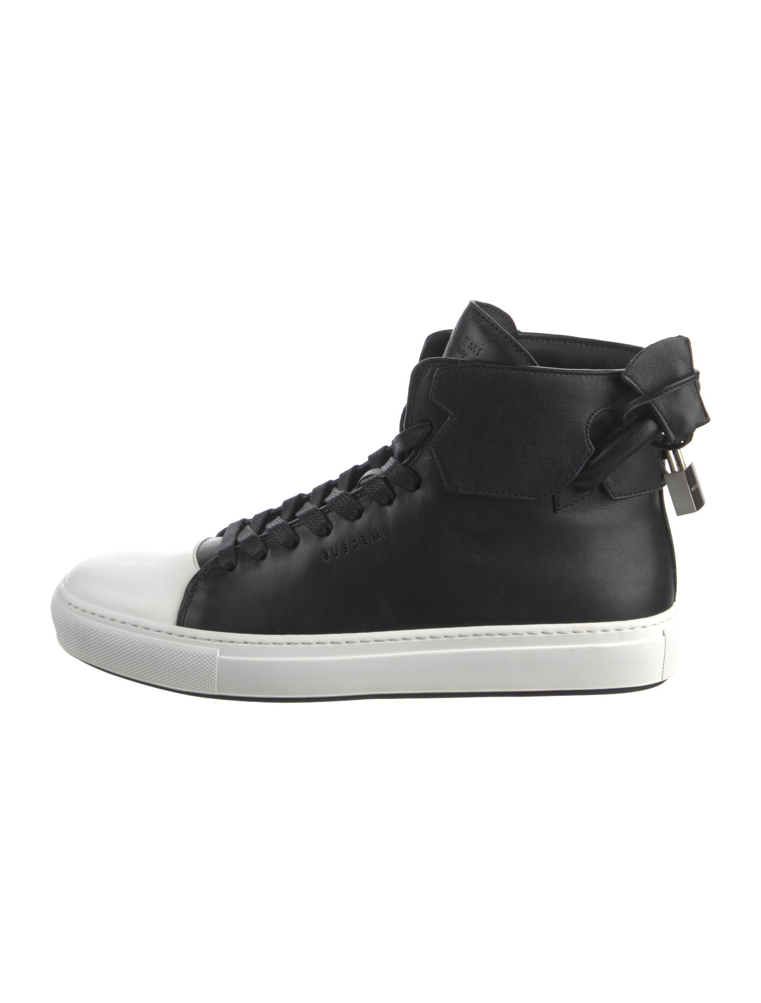 Buscemi Leather Colorblock Pattern Sneakers