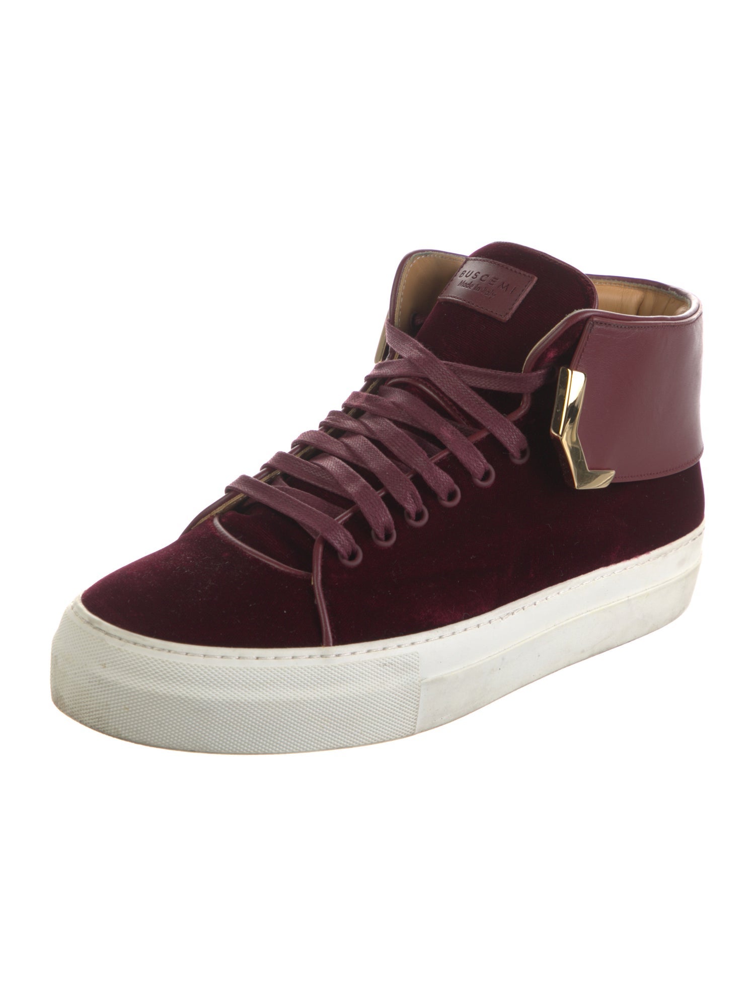 Buscemi Suede Colorblock Pattern Sneakers