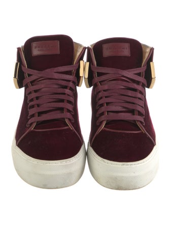 Buscemi Suede Colorblock Pattern Sneakers