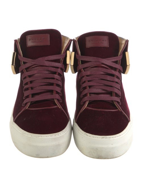 Buscemi Suede Colorblock Pattern Sneakers