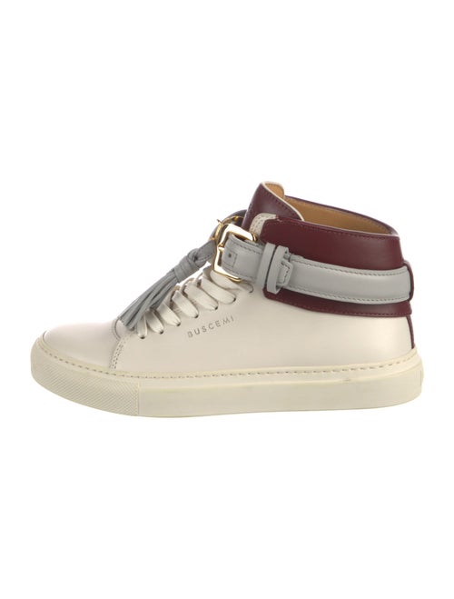 Buscemi Leather Colorblock Pattern Sneakers